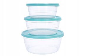 Pojemniki plastikowe na sałatkę żywność 3 szt.
