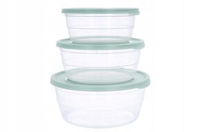 Pojemniki na żywność okrągłe plastikowe 3 szt.