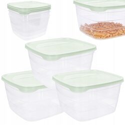 Pojemniki plastikowe zestaw na żywność 3 x 4L