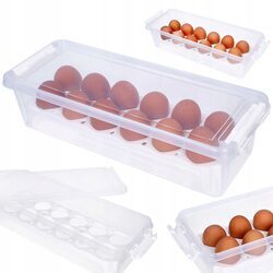 Pojemnik na jajka do lodówki z pokrywą 12 szt.