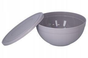 Miska plastikowa duża kuchenna z pokrywa 6 l beż