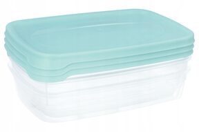 Zestaw pojemników na żywność 3 x 1,2L plastikowe