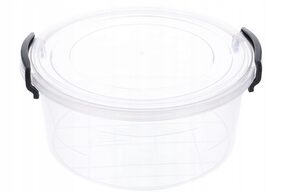 Zestaw pojemników na żywność plastikowe okrągłe x3