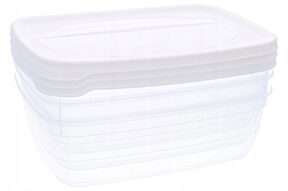 Zestaw pojemników plastikowych organizery żywność