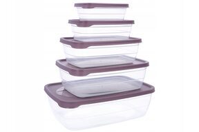 Zestaw pojemników plastikowych na żywność 5 szt.