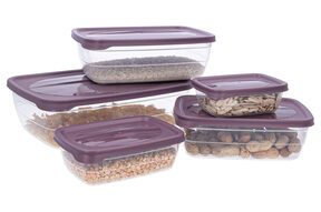 Zestaw pojemników plastikowych na żywność 5 szt.