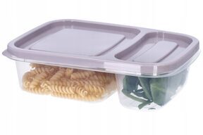 Pojemnik na żywność plastikowy dzielony 0,75l