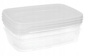Zestaw pojemników plastikowych na żywność 3 x 1,2L