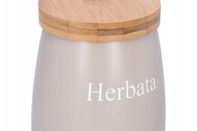 Pojemniki kawa herbata cukier beżowy zestaw 3 szt