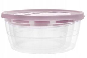 Zestaw 3 pojemników na żywność okrągłe plastikowe