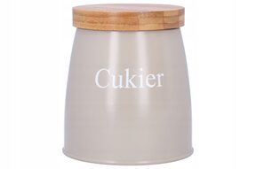 Pojemniki kawa herbata cukier beżowy zestaw 3 szt