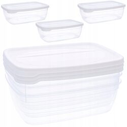 Zestaw pojemników plastikowych organizery żywność