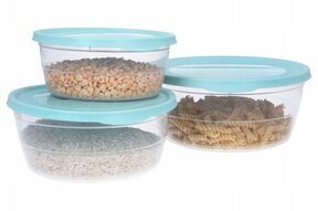 Pojemniki plastikowe na sałatkę żywność 3 szt.