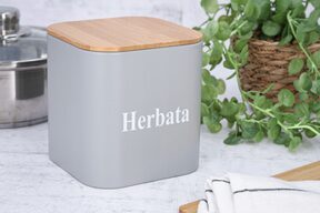 Pojemniki na kawę herbatę cukier zestaw 3szt szary