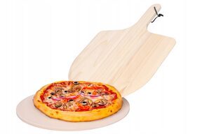 Kamień do pizzy szamotowy deska łopatka pieczenia