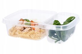 Pojemnik plastikowy dzielony na żywność lunchbox