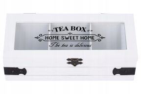 Herbaciarka pudełko na herbatę pojemnik 3 przegrod