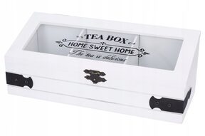 Herbaciarka pudełko na herbatę pojemnik 3 przegrod