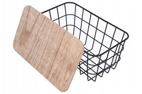 Koszyk metalowy na owoce warzywa z pokrywą loft