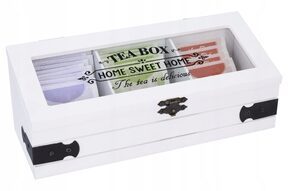 Herbaciarka pudełko na herbatę pojemnik 3 przegrod