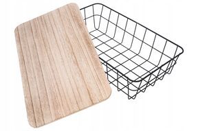 Kosz na owoce warzywa koszyk metalowy pokrywa