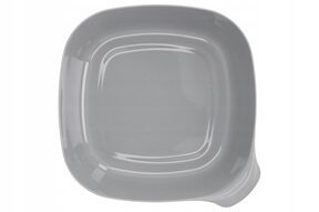 Duża MISKA SZARA kuchenna plastikowa 2L na sałatkę owoce chipsy z uchwytem