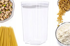 Pojemnik plastikowy na żywność mąkę makaron płatki produkty sypkie 1,3L