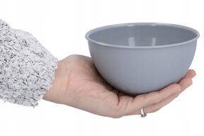 Miska miseczka na przekąski kuchenna 0,5l szara plastikowa lekka ?13 cm
