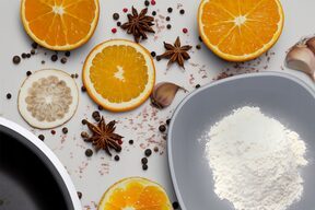 Miska 0,75l miseczki plastikowe z uchwytem szara na chipsy przekąski 17x14