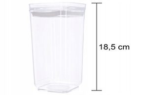 Pojemnik plastikowy na żywność mąkę makaron płatki produkty sypkie 1,3L