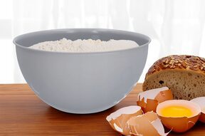 Miska na sałatkę miski kuchenne plastikowe 6l duża szara okrągła ?28 cm