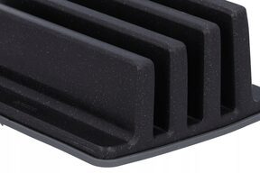 Stojak na deski czarny ANTYPOŚLIZGOWY solidny organizer 3 przegródki