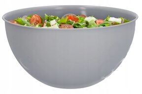 Miska na sałatkę miski kuchenne plastikowe 6l duża szara okrągła ?28 cm
