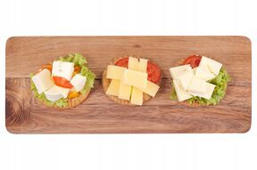 Deska do serwowania 36x14 cm drewno taca z nóżkami serów wędlin przekąsek