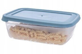 Pojemniki plastikowe na żywność 3 szt pokrywa niebieskie 1,2l lunchbox