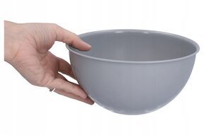 Miska miski kuchenne plastikowe 19 cm szara duża na sałatkę owoce 1,5l