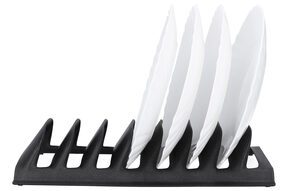 Organizer na pokrywki talerze stojak czarny 30x13 cm do szafki szuflady