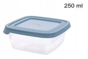 3x Pojemniki na żywność plastikowy z pokrywą box organizer pudełko 250 ml