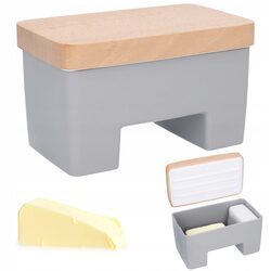 Maselniczka INTELIGENTNA na wodę wodna pojemnik na masło maselnica szara