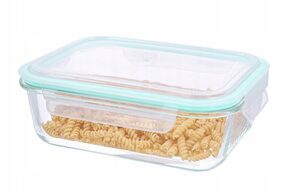 Szklane pojemniki na żywność z pokrywką uszczelką 1l hermetyczny lunchbox