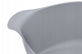 Miska 0,75l miseczki plastikowe z uchwytem szara na chipsy przekąski 17x14