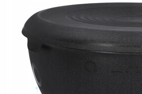 Czarna MISKA KUCHENNA z tworzywa 3L POKRYWKA duża śr. 24,5 cm
