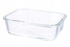Pojemnik na żywność SZKLANY żaroodporny lunchbox z uszczelką 0,63L zamykany