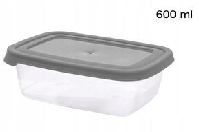 Pojemniki na żywność 3 szt pojemnik pudełko organizer z pokrywką 600 ml