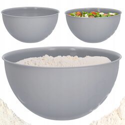 Miska na sałatkę miski kuchenne plastikowe 6l duża szara okrągła ?28 cm