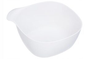 Biała Miska plastikowa bio 0,75l kuchenna na przekąski owoce uniwersalna