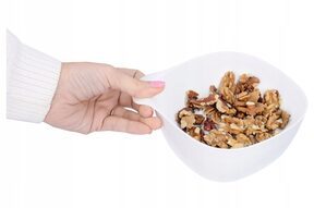 Biała Miska plastikowa bio 0,75l kuchenna na przekąski owoce uniwersalna