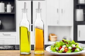 Butelka z dozownikiem na olej oliwę ocet pojemnik szklany 0,3l komplet 2szt