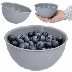 Miska miseczka na przekąski kuchenna 0,5l szara plastikowa lekka ?13 cm