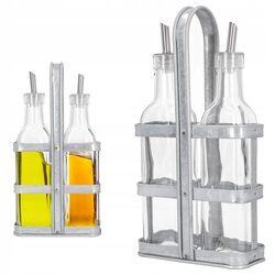 Butelka z dozownikiem na olej oliwę ocet pojemnik szklany 0,3l komplet 2szt